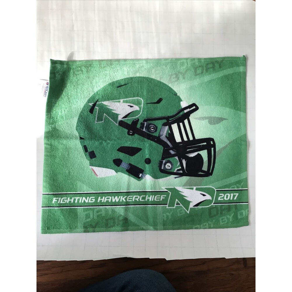 Wincraft UND Fighting Hawks Football 2017 Hawker Chief Towel 18 X 18 In Logo